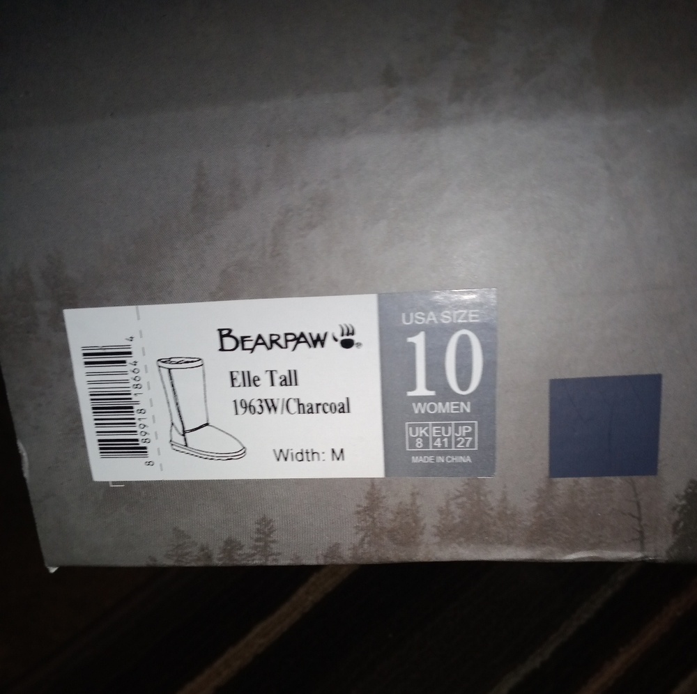 Bearpaw boots size 10 color Charcoal